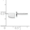 thumbnail image 4 of 14K White Gold 14Kw Oklahoma State Earrings (5.34 X 9.84) Made In United States xne50w-ok, 4 of 5
