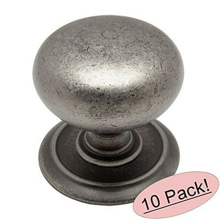 Backplate Only Knob Cosmas 6542WN Weathered Nickel Round Cabinet Hardware Knob with Backplate - 1-1/4