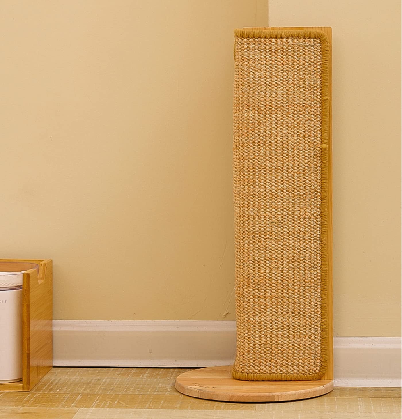 2-Pack 24.5" Tall No Drilling Wall Sofa Couch Corner Cat Sisal Scratcher,Scratching Post,Replaceable Sisal Scratch Pad Mat, Couch Protector