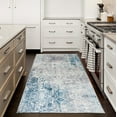 thumbnail image 2 of ReaLife Rugs Machine Washable Printed Vintage Distressed Floral Gray Eco-friendly Recycled Fiber Area Runner Rug (2'6" x 8'), 2 of 10