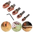 thumbnail image 3 of Juego de cortadores planos de carpintería, 5 uds., cepillos de pulgar para violín, herramienta Luthier de latón y Metal con suela curva, 3 of 8