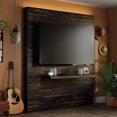 thumbnail image 3 of Sauder Steel River Entertainment Wall for TV's up to 70", Carbon Oak Finish, 3 of 11