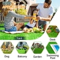 thumbnail image 7 of Artificial Turf 7x15FT Turf Grass with Drainage Holes Realistic Synthetic Fake Grass Lawn Indoor Outdoor Landscape for Garden, Backyard, Patio, Grass Rug for Dog Pets Mat Custom Size, 7 of 7