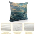 thumbnail image 4 of PRATYUS Yacht Sailing in Wavy Waters' Seashore Throw Cushion Pillow Cover for Living Room, Sofa White, 4 of 5
