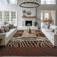 thumbnail image 3 of Rectangle Area Rugs 6 x 9 Ft, Animals Printed Striped Non-Slip Residential Carpet, Rustic Country Zebra Textured Indoor Crawling Mats Runner Rugs for Living Room/Dining Room/Bedroom, 3 of 8