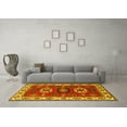 thumbnail image 3 of Ahgly Company Indoor Rectangle Geometric Yellow Traditional Area Rugs, 7' x 10', 3 of 4