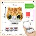 thumbnail image 2 of Espejo compacto Marsui con pintura de diamantes, 4 unidades, para mujer, 2 of 7
