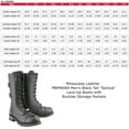 thumbnail image 3 of Milwaukee Leather Men’s 13-Inch-Tall Tactical Black Lace-Up Leather Boots Zipper w/ Storage Pocket MBM9069 8.5, 3 of 10