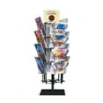 thumbnail image 1 of FixtureDisplays® Up to 9.9" Wide 16 Adjustable Pockets Display Rack, Greeting Post Card Christmas Holiday Spinning Rack Stand.Pocket Size: 4.5-9.9" Wide X 5.8" Tall, 16 Pockets. 11602-BLACK, 1 of 7