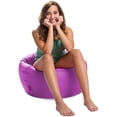 thumbnail image 2 of Posh Creations Classic Bean Bag Chair, Bead Filled Comfy Seat, Kids & Teens, Nylon, 2.8 ft, Purple, 2 of 3