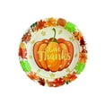 thumbnail image 2 of HASACHYL Thanksgiving Round Paper Plates Disposable Autumns Party Decorations Maple Leaf Pumpkin Print Tableware Suitable For Thanksgiving Holiday Decorations, 2 of 6