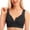 Black, variant on Wireless Front Closure Bra Breathable Full Coverage Bralette No Underwire Comfortable for Older Women Fiber Push Up Bra