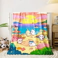 thumbnail image 4 of Chikawa printed flannel blanket, hotel blanket, air conditioning blanket, Four seasons blanket, sofa blanket, bed blanket, travel picnic blanket, outdoor blanket, bed gift blanket, 4 of 10