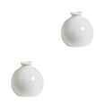 thumbnail image 3 of Wosthever Ceramics Good Hand Feeling No Harm To Furniture - Jarrón de cerámica para flores frescas o artificiales para la oficina o el hogar Blanco Blanco 2piezas, 3 of 6