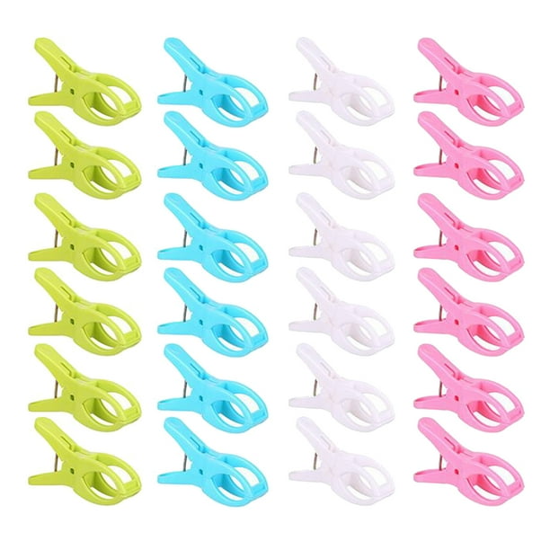20 pinzas pequeñas de plástico resistentes al viento para ropa, pinzas para secar ropa, para uso doméstico (colores surtidos)