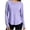 Purple, variant on Women's Lightweight T-Shirt Buttery Soft Curved Hem Long Sleeve Sleep Lounge Pajama Tops Black XL(XL)