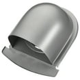 thumbnail image 1 of Cubierta de ventilación de aire de escape Uxcell de 6" para salida de pared exterior con rejilla de louver y tapa de ventilación con malla gris, 1 of 5