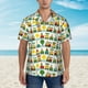 thumbnail image 2 of Balery Train With Animals Camisas hawaianas de manga corta para hombre, camisas playeras de corte holgado, camisas de vacaciones con botones,Large, 2 of 7