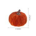 thumbnail image 2 of Velvet Pumpkin Mini Decor, Artificial Small Foam Pumpkins Fall Thanksgiving Home Table Indoor Decorations, Velvet Simulation Pumpkin Prop, Green, 2 of 7