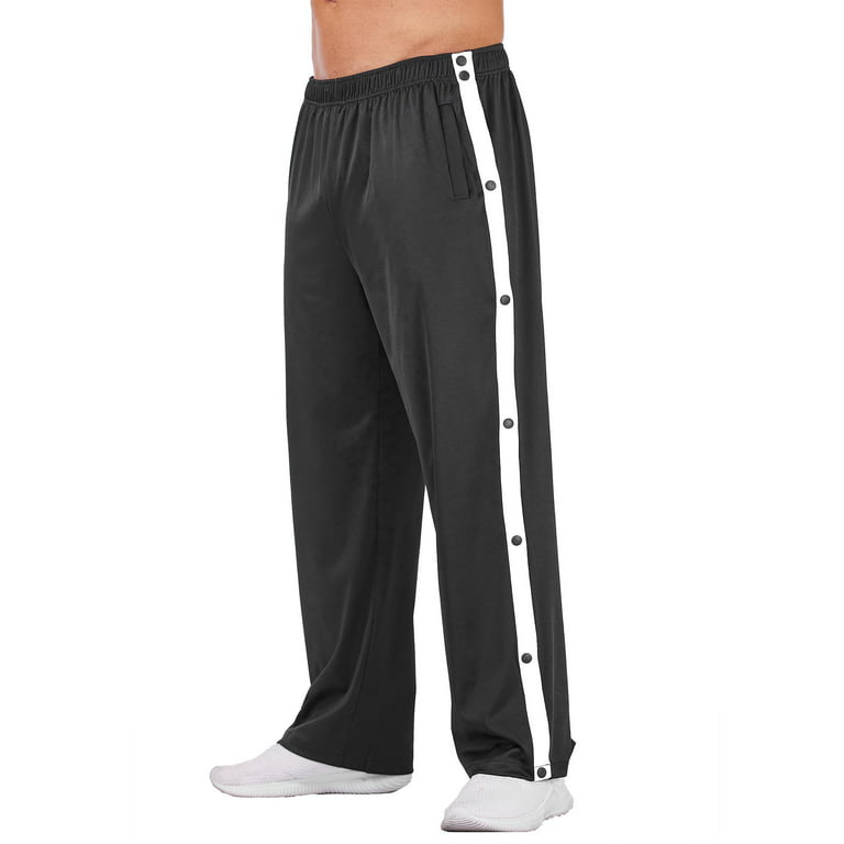  Auyz Men's Youth Boys Loose Fit Tear-Away Pants Snap Button  Sports Running Basketball Sweatpants (Black, 4X-Small): Clothing, Shoes &  Jewelry