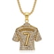 thumbnail image 1 of Collar de camiseta para hombre, collar de camiseta Hip Hop Ronaldo No. 7, dorado, 1 of 3