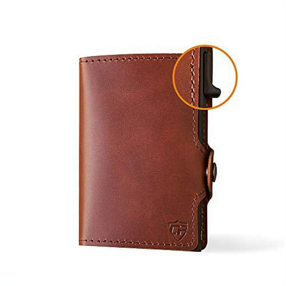 Conceal Plus Wallet for Men, Pop Up Wallet Credit Card Holder - RFID Blocking, Slim Minimalist Credit Card Case - LIFETIME WARRANTY
