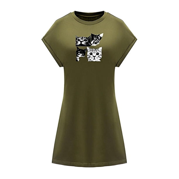Vestido corto de verano para mujer, vestido de línea a para desplazamientos, citas, playa, regalo de cumpleaños M