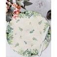 thumbnail image 2 of Round Placemats Set of 4 Eucalyptus Leaves Place Mats Washable Woven Placemat Spring Leaf Linen Circle Braided Table Mat for Kitchen Dining Table Party Home Decor 15 Inch, 2 of 8