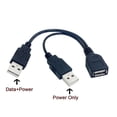 thumbnail image 2 of Xiwai Cable USB 2.0 Female A to Dual A Male Extra Power Data Y Extension Cable for 2.5" Mobile Hard Disk, 2 of 7
