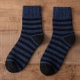 thumbnail image 2 of Purcolt Women's 1PC Striped Knit Crew Socks Comfortable Thick Ribbed Cuff Mid Calf Socks for Casual Work and Daily Wear, 2 of 4