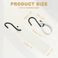 thumbnail image 2 of Uxcell 4 Pcs Ganchos en S de Cuero PU, Ganchos en forma de S Multifuncionales para Colgar Abrigos, Toallas, Camping, Cocina, Baño, Mango, Blanco, 2 of 7