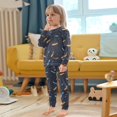 thumbnail image 5 of Dailycode Cotton Pajama Set Snug Fit Long Sleeve Top and Pants for 18M-8Y Falling Feathers, 5 of 7