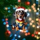 thumbnail image 5 of Sombrero de Navidad Perro Dachshund Ganfancp Decoración Colgante Acrílico Plano 1X amuleto, 5 of 6