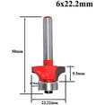 thumbnail image 3 of Herklotzn 5-Piece 6mm Shank Carbide Woodworking Router Bit Set - Round Corner Milling Tools with Bearing for Edge Trimming, Grooving & Carving, Red and Silver Finish, Precision Balanced +/- .003 Inch, 3 of 6