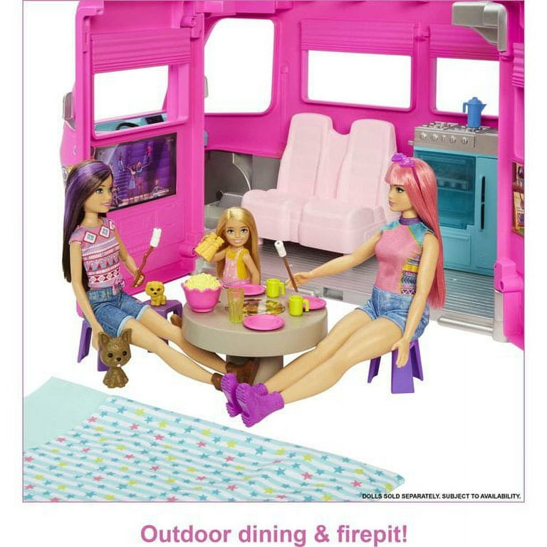 Barbie Camper DreamCamper Toy Playset with Pool and 60+ Accessories 