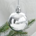 thumbnail image 3 of Christmas Ball Ornament Set for Xmas Tree, Shatterproof Decorations for Holiday, Party, - Silver., 3 of 5