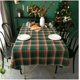 thumbnail image 2 of Mantel Rectangular,Mantel A Cuadros Retro Navideño De Año Nuevo, Paño Doméstico Rectangular-Verde 140 * 200 CM,Mantel Primitivo oso de fresa Electrónica, 2 of 4