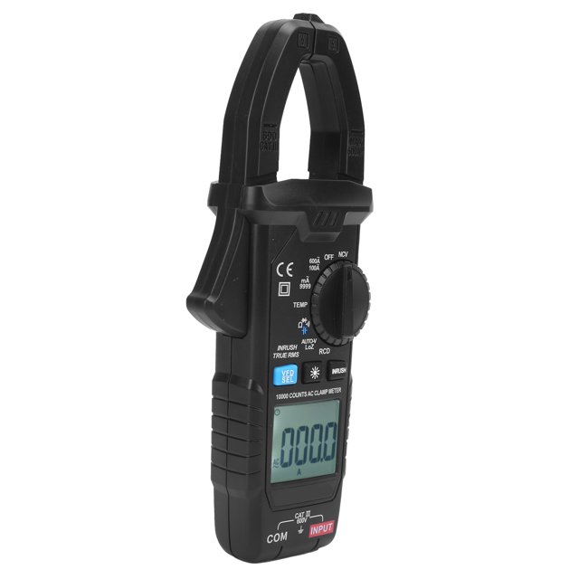 Digital Clamp Multimeter, Portable Anti-Burn Quick Response 9999 Counts Clamp Meter Compact For Electronic Factories For Home For Electrician