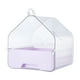 thumbnail image 1 of Bañera para loros, accesorios para jaulas de pájaros, caseta de baño para periquitos y pájaros pequeños Púrpura ligera, 1 of 9