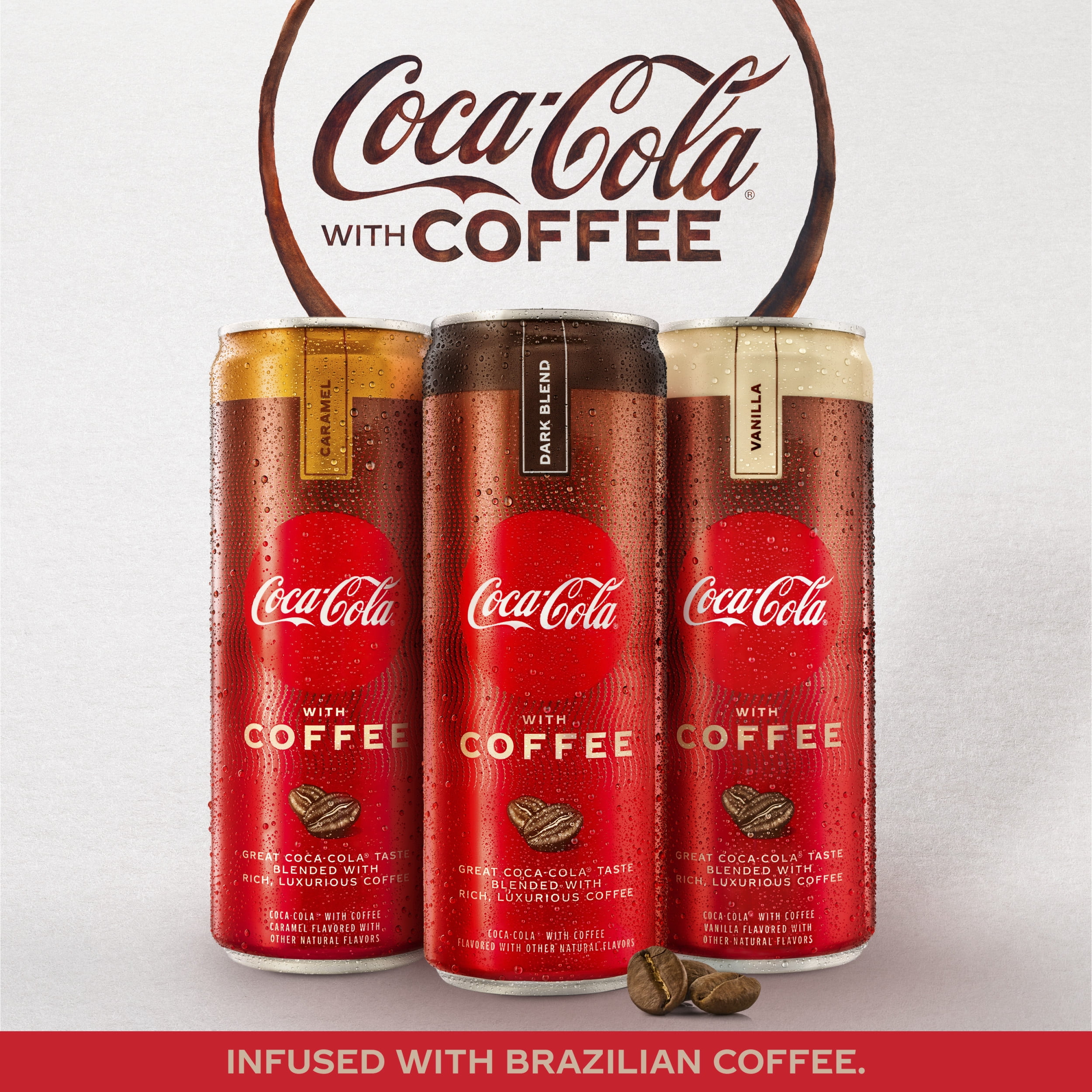 Coca-Cola Coffee Soda Pop, 12 fl oz, 4 Pack Cans