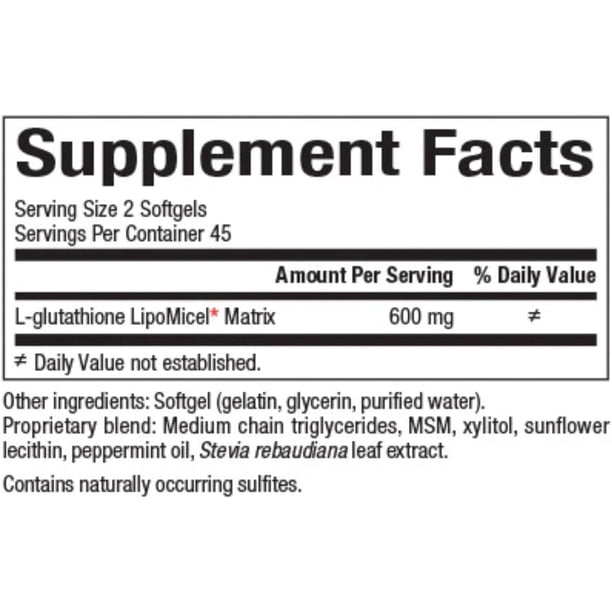 glutathione lipomicel Natural Factors Glutathione LipoMicel Matrix, 300 mg, Offers Higher  Absorption & Powerful Antioxidant Support, 90 Softgels