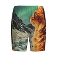 thumbnail image 2 of Lsque Space Adventurer Cat Mens Sleep Pajama Shorts,Short Pajama Pants, Cotton Ultra-Soft Knit-3X-Large, 2 of 9