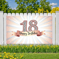 thumbnail image 6 of Yatrandify Decorative Design Happy Birthday Banner Flower Pattern 18th Birthday Party Decoration for Birthday Party Celebration Event Decoration, 6 of 8