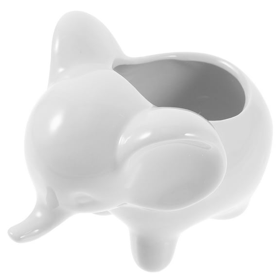 DECORNIJIA Ceramic Elephant Shaped Succulent Planter 1Pack 4.6X4.2In