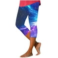 thumbnail image 3 of DDAPJ pyju Women's Capri Leggings Fashion 3D Graphic Print Yoga Running Pants Buttery Soft Stretch Casual Summer Capris Multicolor XL, 3 of 6