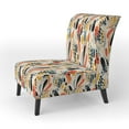 thumbnail image 3 of Designart "Cheetha Floral Pattern I" Upholstered Modern & Contemporary Accent Chair and Geometric Arm Chair - Multiple Color & Pattern, 3 of 7