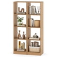 thumbnail image 1 of Patiojoy 56" Tall Bookcase, 4-Cube Bookshelf with 4 Anti-Tipping Kits Compact Toy Storage Cabinet 2PCS, 1 of 9