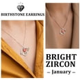 thumbnail image 4 of Fasjewly I Love You to The Moon and Back Necklace,S925 Sterling Silver Heart Birthstone Necklace, Moon and Star Pendant Necklace Christmas Birthday Anniversary Jewelry Gifts for Women / Wife /Mom, 4 of 11