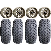 ITP Hurricane 14" Wheels Bronze 27" MotoHammer Tires Kawasaki Mule Pro FXT