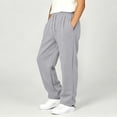 thumbnail image 7 of Falkdiz Boys Warm Fleece Sweatpants Sport Straight Leg Pockets Drawstring Winter Pantalones Stylish Relaxed fit Pants for Boys, Silver, Size: 9-10Years, 7 of 7
